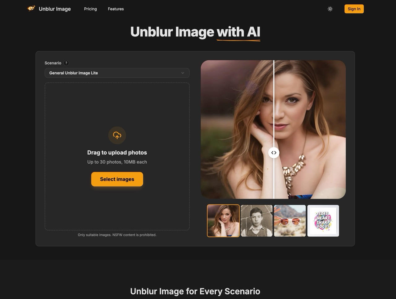 Unblur Image screenshot